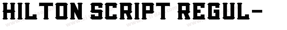 Hilton Script Regul字体转换